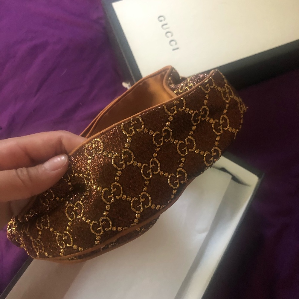 Gucci GG SUPREME metallic headband